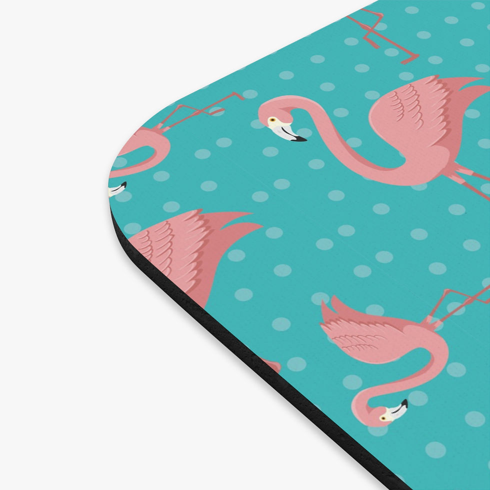 Tropical Flamingo Mouse Pad, Fun Desk Accessory, Home Office, Cute Pink Flamingo
