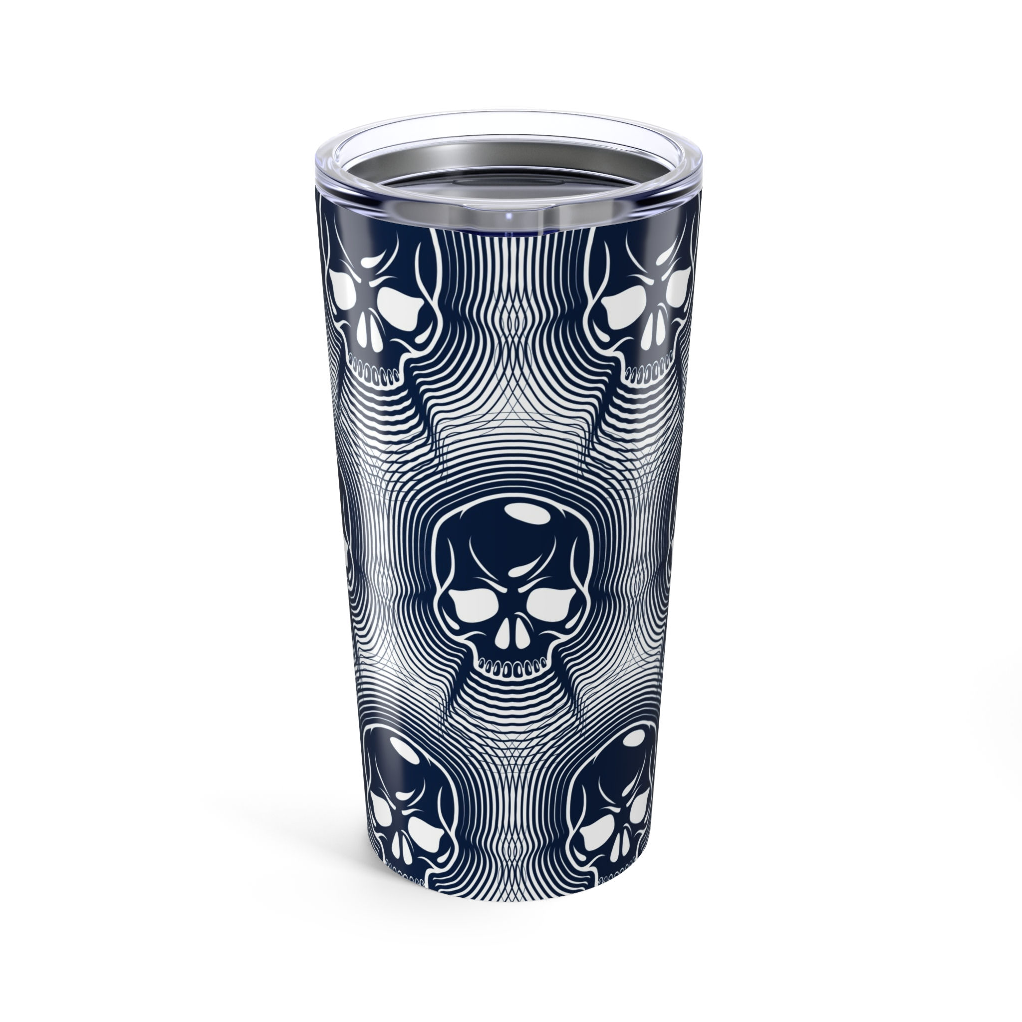 Skull Pattern Tumbler 20oz | Gothic Drinkware, Unique Gift, Cool Travel Mug