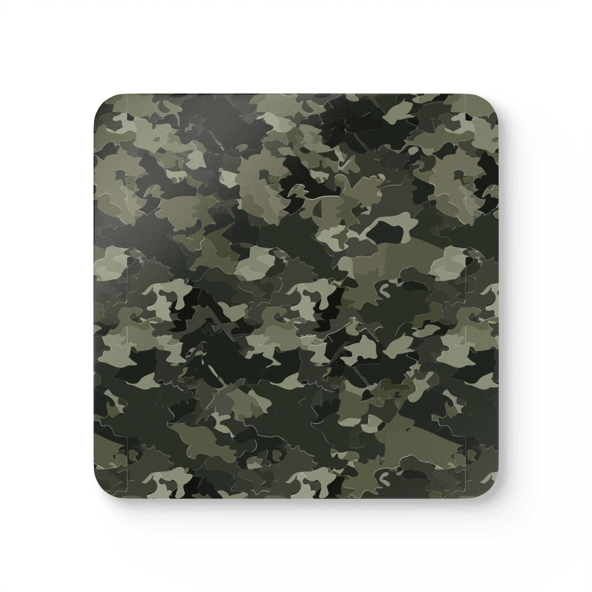 Camouflage Cork Coaster Set, Eco-Friendly Drink Coasters, Unique Home Decor