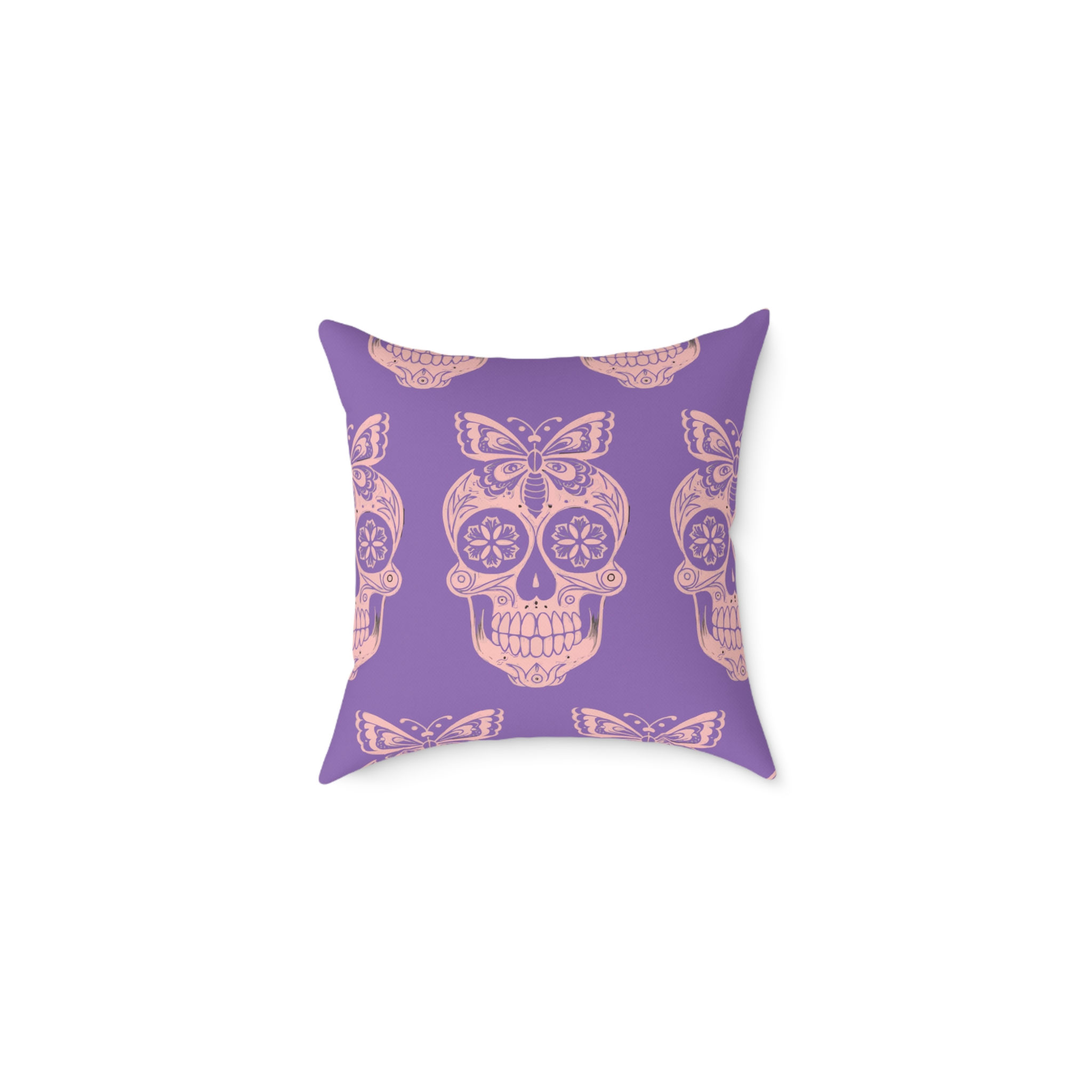 Day of the Dead Decorative Pillow, Sugar Skull Throw Pillow, Colorful Cushion