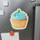 Thumbnail: Blue Frosting Cupcake Die-Cut Magnet