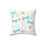 Thumbnail: Square Pillow with Blue Bones