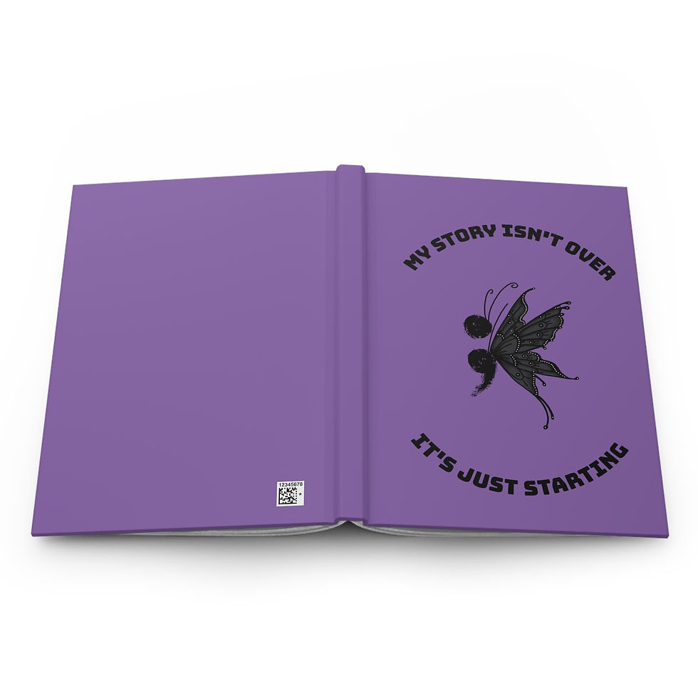 Thumbnail: Inspirational Hardcover Journal, Suicide Prevention, Mental Health, in Purple