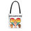 Thumbnail: Tote Bag - Love Always Wins Quote with Rainbow Heart and Three Fist Design