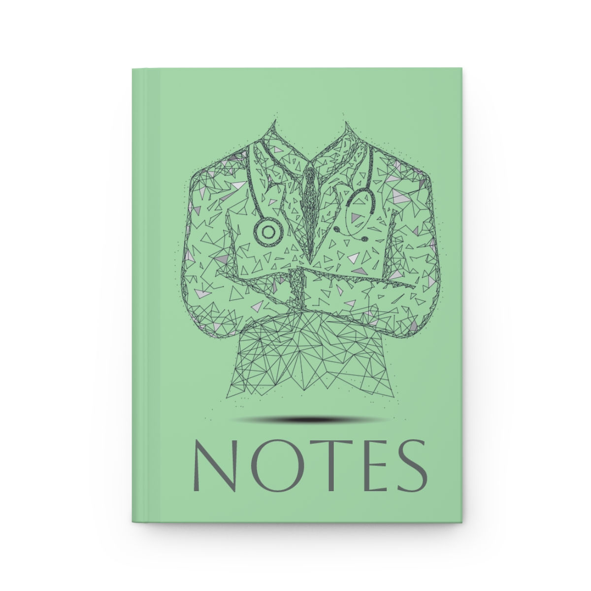 Doctor Lines Hardcover Journal Matte Green