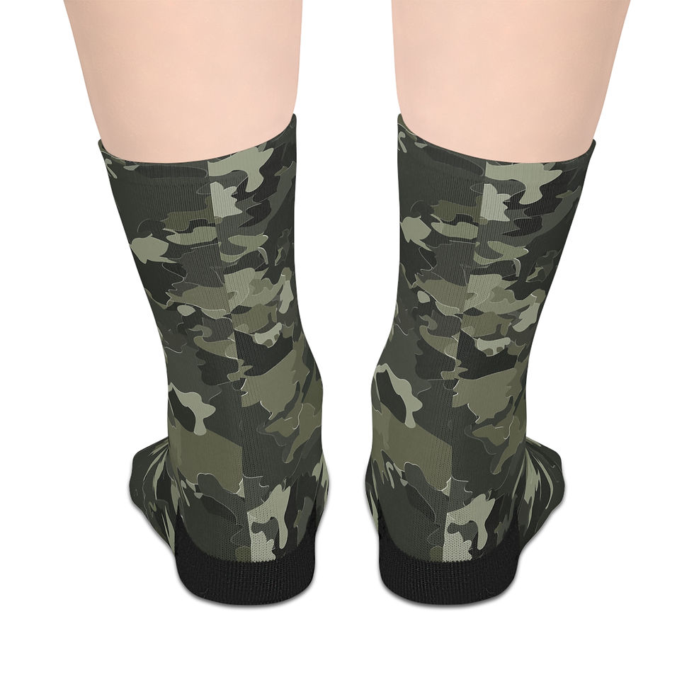 Stylish Camo Mid-length Socks, Comfy Everyday Wear, Perfect for Casual Outfits
