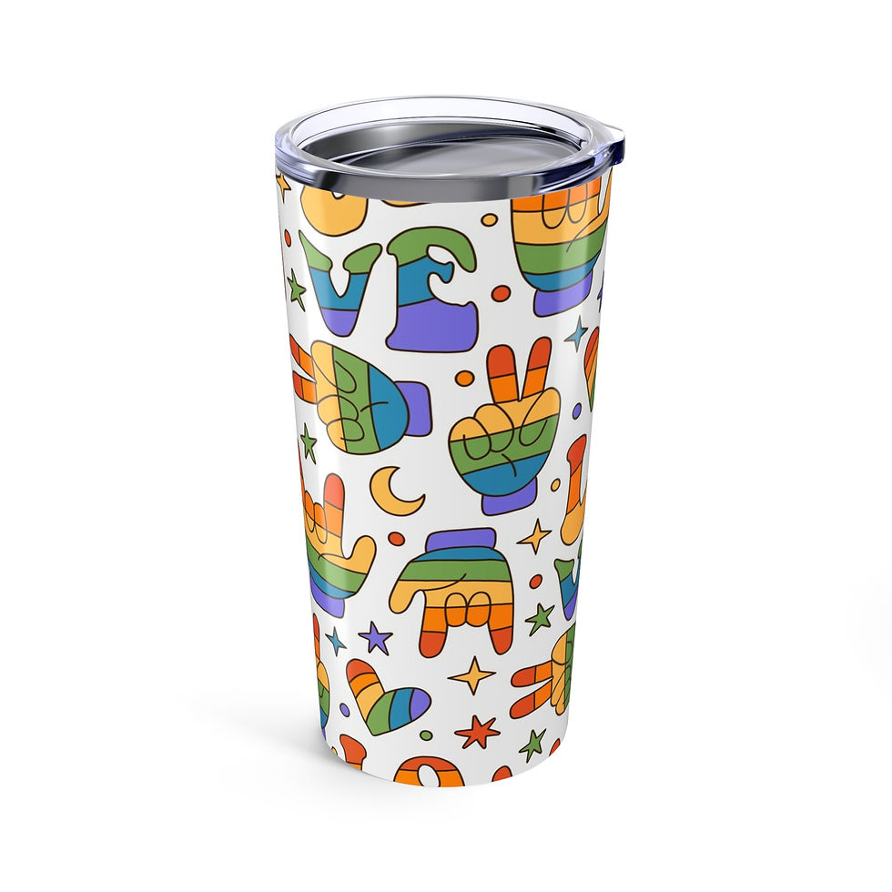 Thumbnail: Rainbow Love Tumbler 20oz – Perfect for Pride Celebrations, Gifts for Friends