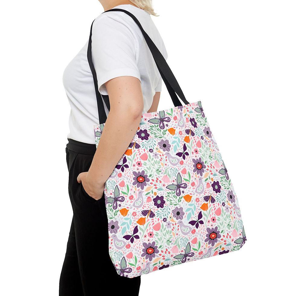 Thumbnail: Floral Tote Bag, Stylish Reusable Bag, Eco-Friendly Shopping Tote, Gift for Her
