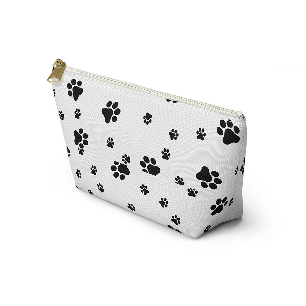 Thumbnail: Paw Print Accessory Pouch, Dog Lover Gift, Makeup Bag, Travel Organizer