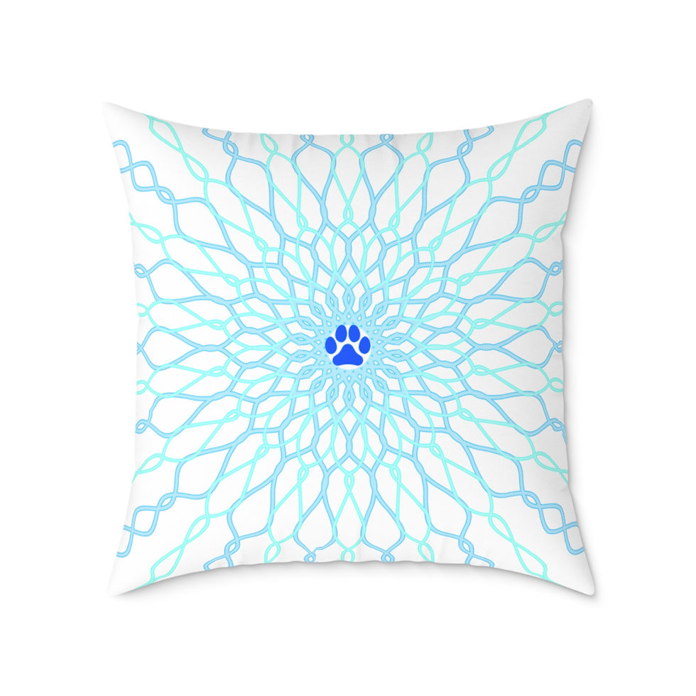 Thumbnail: Tranquil Mandala Pillow, Dog lovers, Great Gift for Friends, Home Decor
