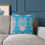 Thumbnail: Day of the Dead Decorative Pillow, Sugar Skull Throw Pillow, Cushion Blue