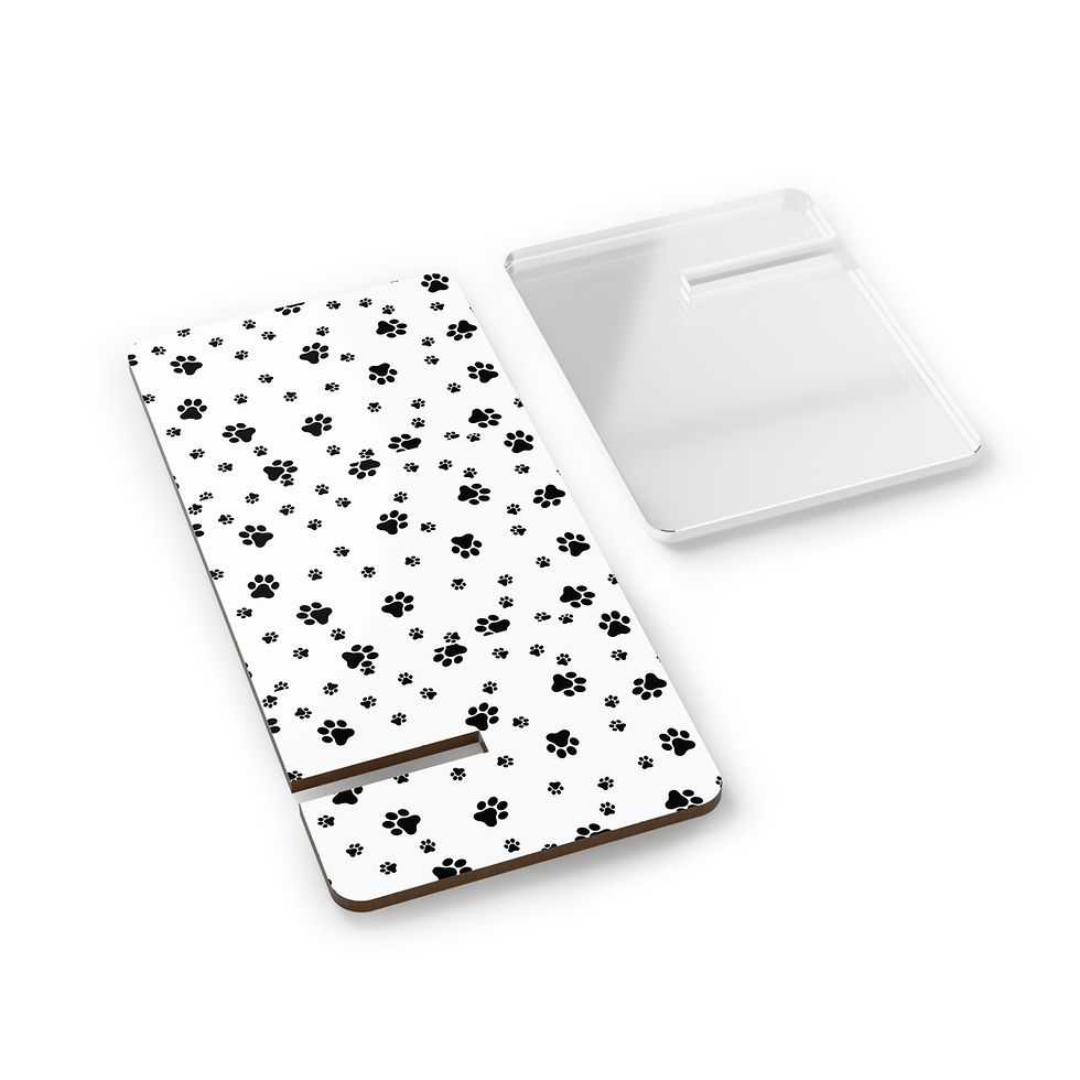 Paw Print Smartphone Stand, Pet Lover Display Holder, Dog Cat Gift, Home Office