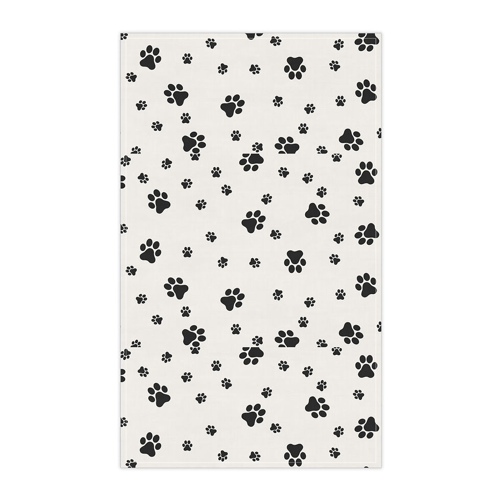 Thumbnail: Paw Print Tea Towels, Pet Lover Kitchen Decor, Home Essentials for Animal Lovers