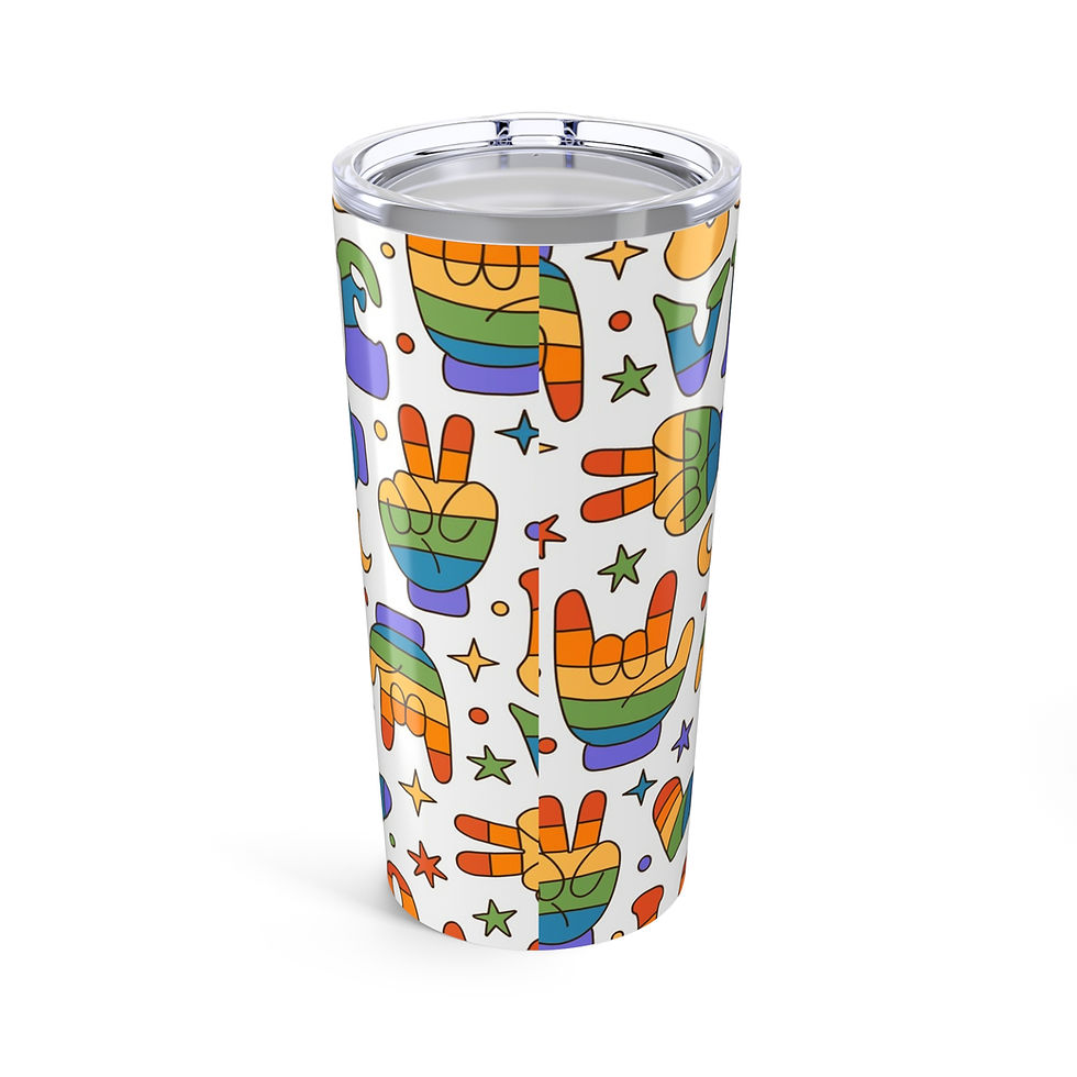 Rainbow Love Tumbler 20oz – Perfect for Pride Celebrations, Gifts for Friends