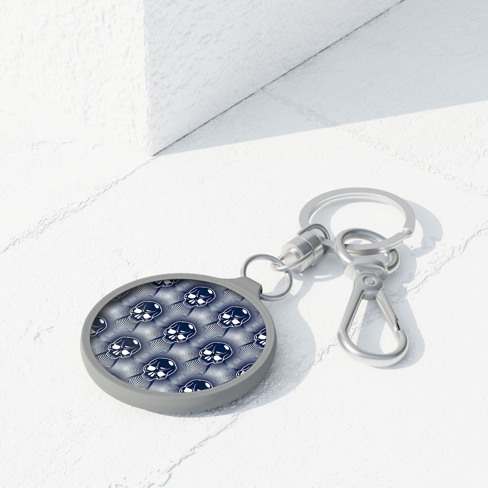 Thumbnail: Edgy Skull Keyring Tag - Unique Accessory for Goths, and Alternative Fashion