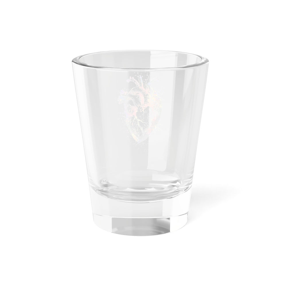 Colorful Heart Shot Glass, 1.5oz | Unique Barware, Heart-themed Collectible