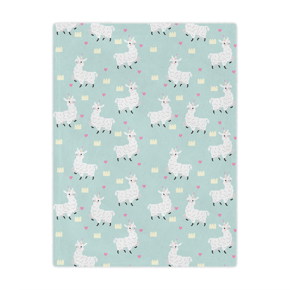 Cozy Llama Minky Blanket, Soft Throw for Kids, Cute Nursery Decor, Perfect Gift