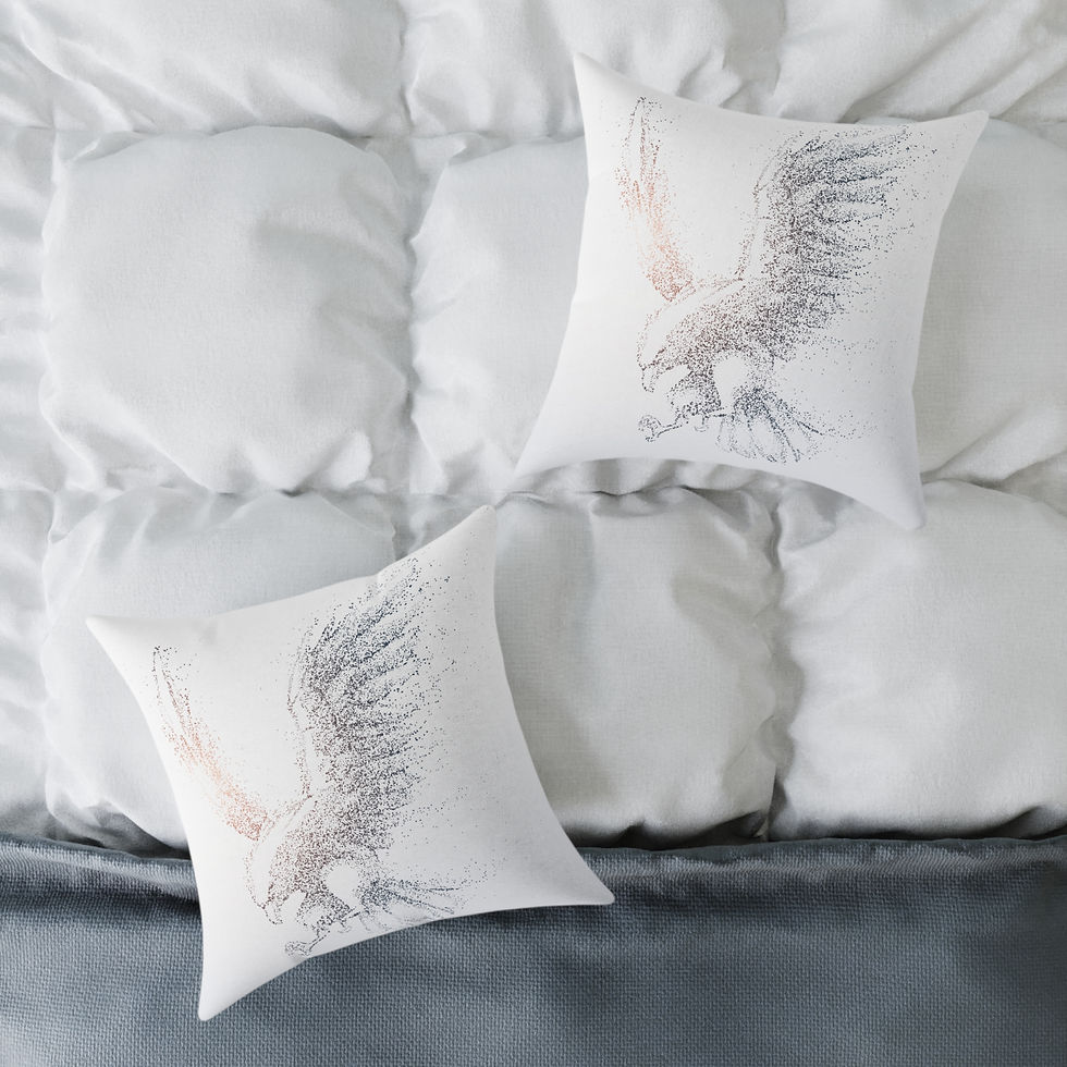 Thumbnail: Elegant Eagle Print Decorative Pillow, Bird-Themed Home Decor, Nature Lover Gift
