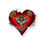 Thumbnail: Heart Chained Down and Damaged with a lock Die-Cut Magnet