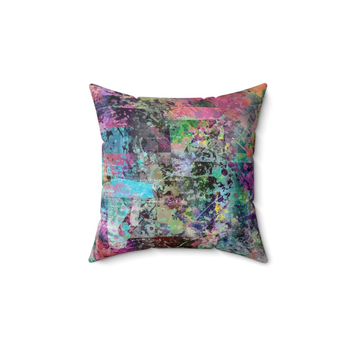 Punk Paint Drops Square Pillow