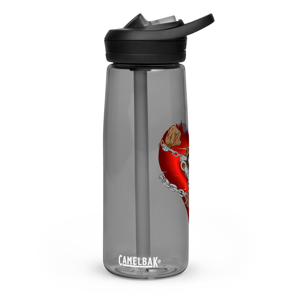 Thumbnail: Chained Down Heart Sports Water Bottle