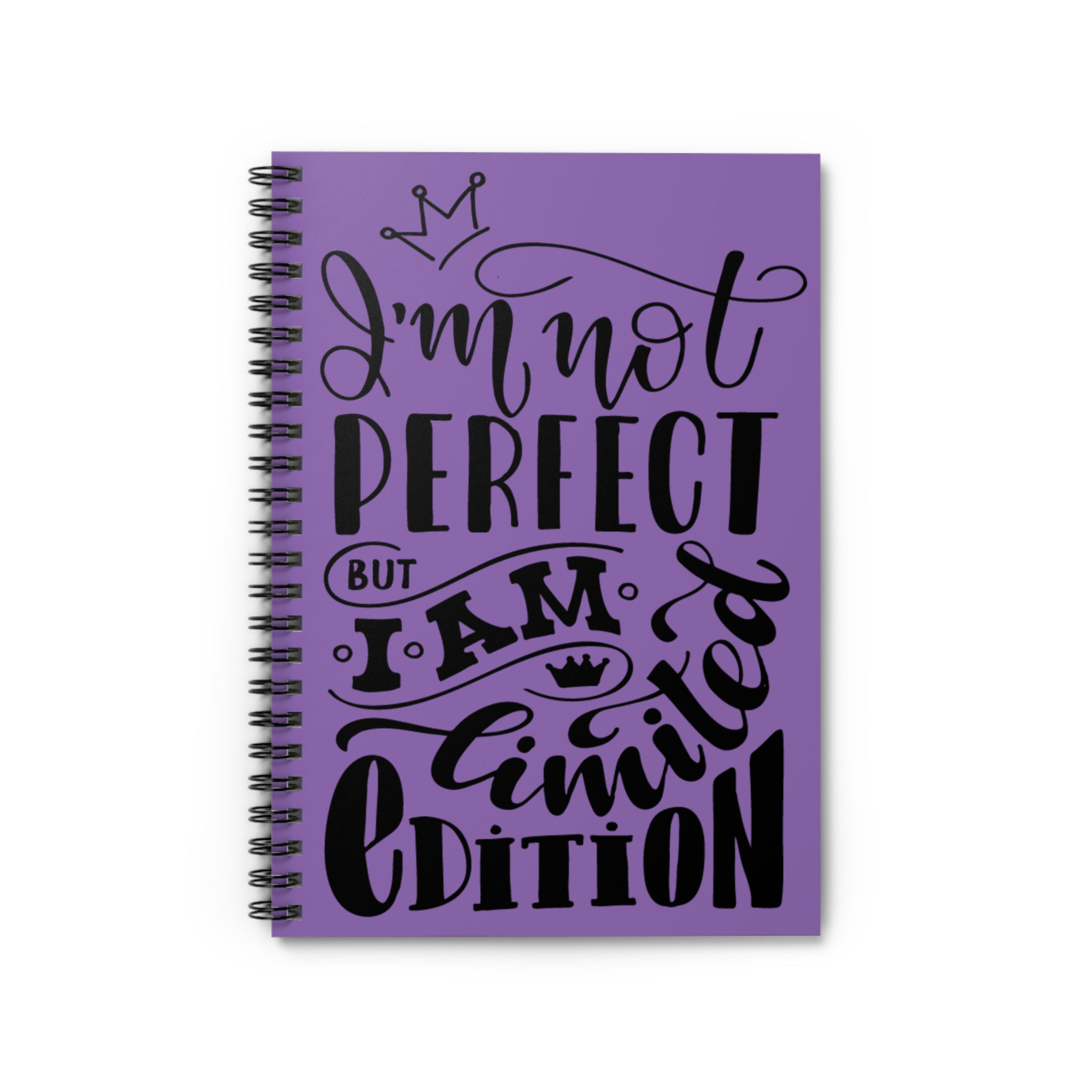 Charming Spiral Notebook, Limited Edition, Inspirational Journal, Planner Purple