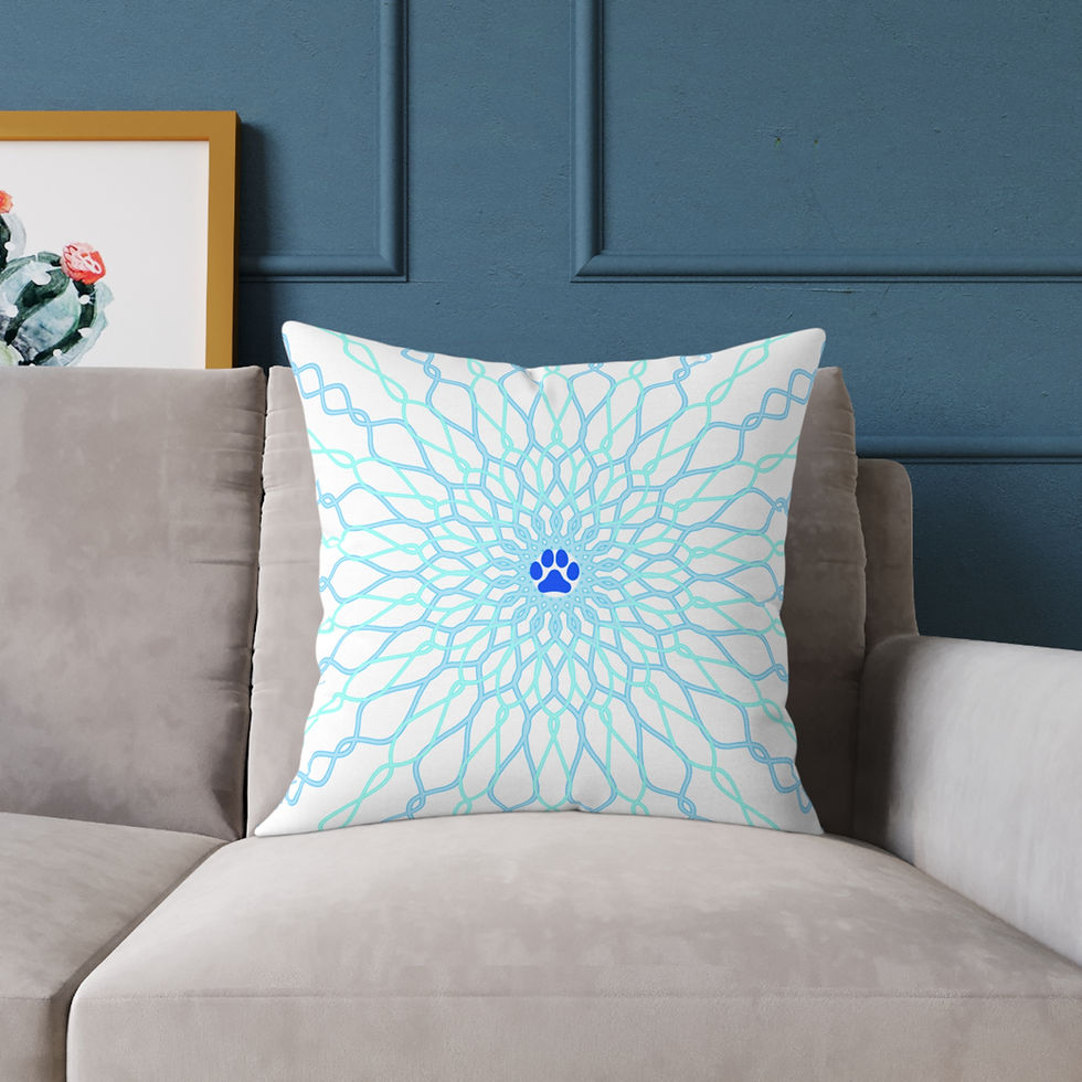 Thumbnail: Tranquil Mandala Pillow, Dog lovers, Great Gift for Friends, Home Decor