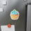 Thumbnail: Blue Frosting Cupcake Die-Cut Magnet