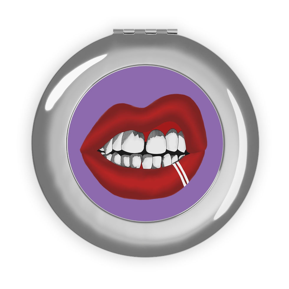 Big Lips Compact Travel Mirror