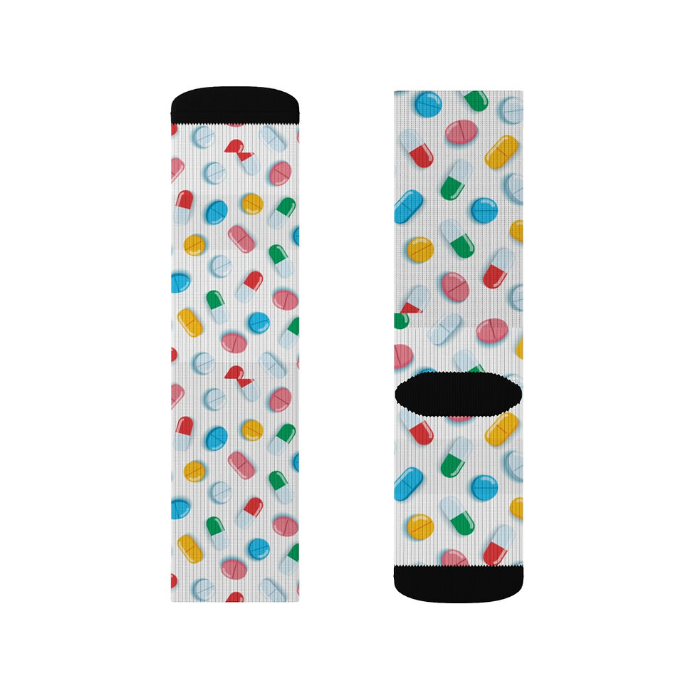 Thumbnail: Meds shown on Sublimation Socks