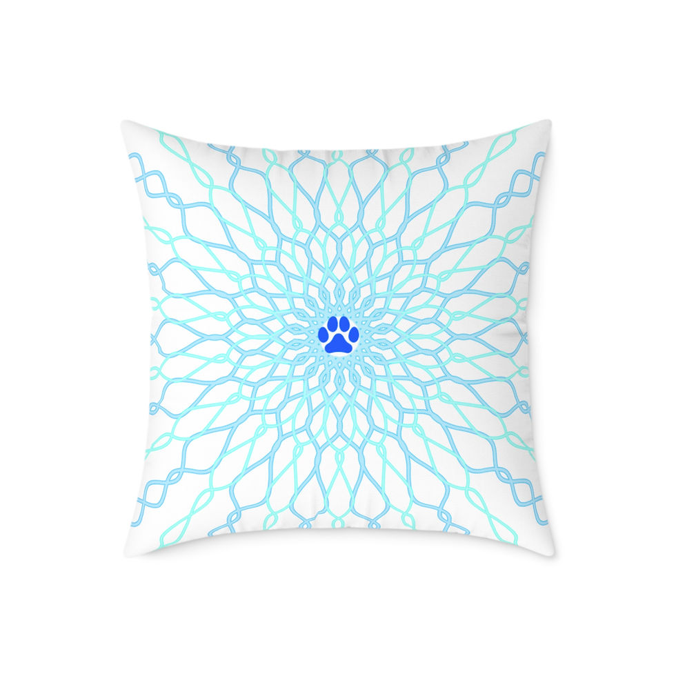 Thumbnail: Tranquil Mandala Pillow, Dog lovers, Great Gift for Friends, Home Decor