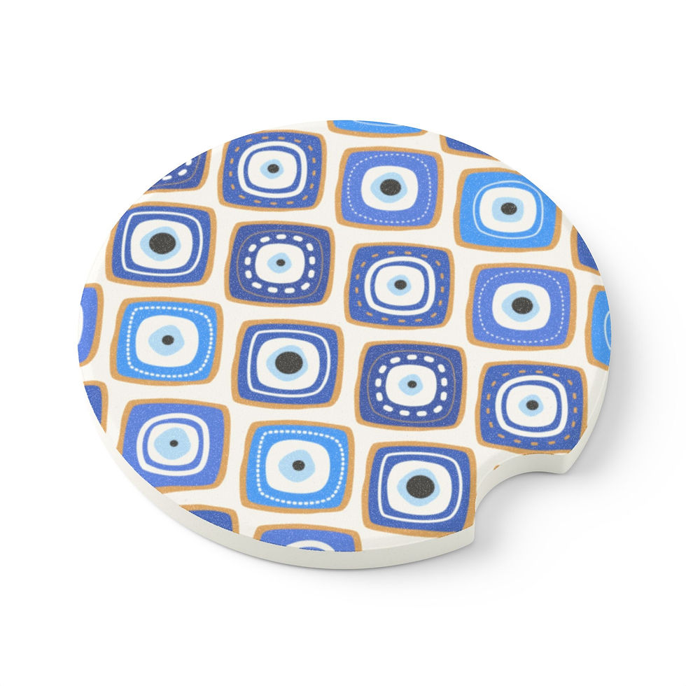 Thumbnail: Colorful Soapstone Car Coaster Set, Unique Drink Coasters for Cars