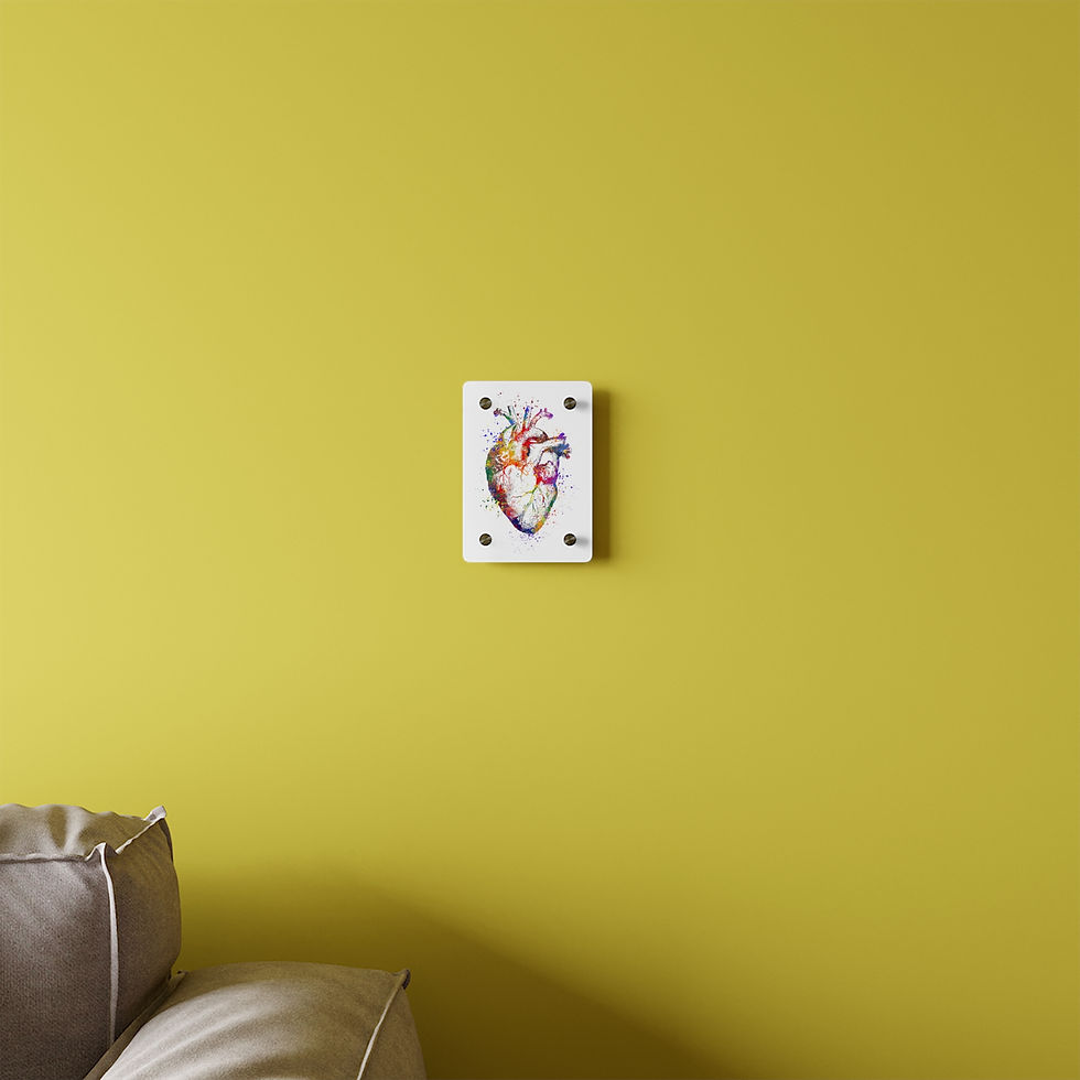 Thumbnail: Colorful Heart Acrylic Wall Art Panels, Modern Decor, Artistic Statement Piece