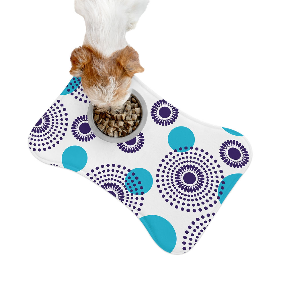 Colorful Pet Feeding Mats for Dogs and Cats, Non-Slip Bowl Mats, Bowl Accessory