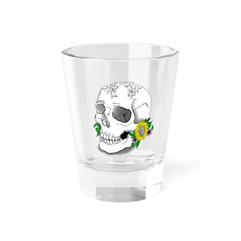 Aged Skull Shot Glass