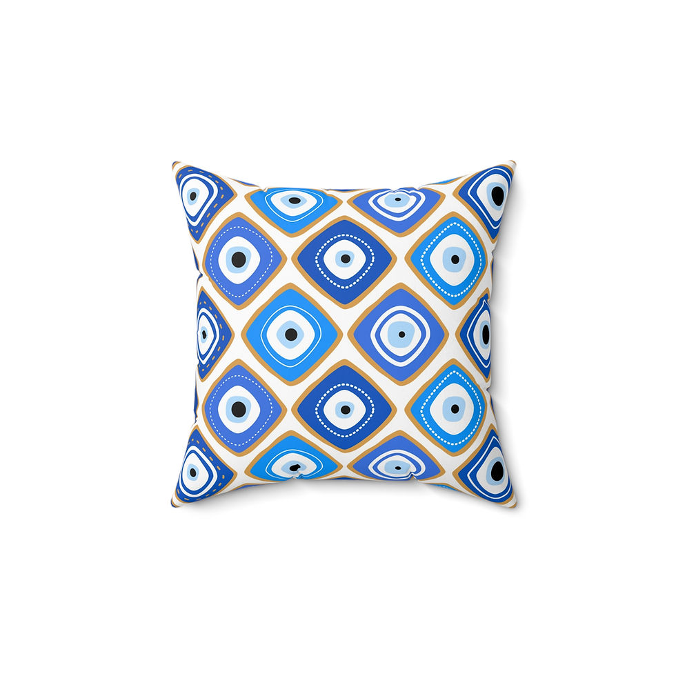 Vibrant Eye Pattern Throw Pillow, Bohemian Decor, Couch Cushion, Home Accent