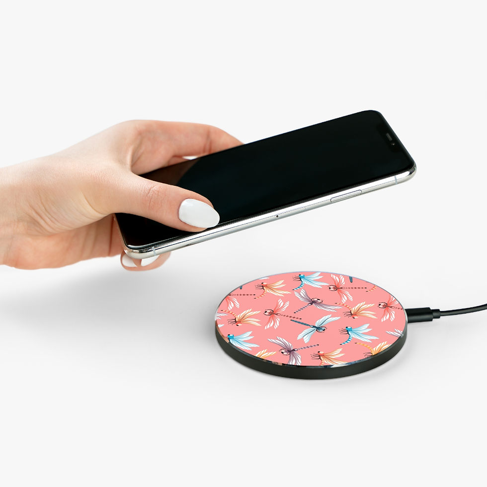 Thumbnail: Charming Dragonfly Wireless Charger, Cute Phone Accessories, Unique Tech Gift