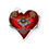 Thumbnail: Heart Chained Down and Damaged with a lock Die-Cut Magnet
