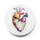 Thumbnail: Colorful Heart Acrylic Wall Clock, Artistic Home Decor, Unique for Art Lovers