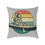 Thumbnail: Retro Astronaut Square Poly Canvas Pillow - Space Decor, Cosmic Throw Cushion