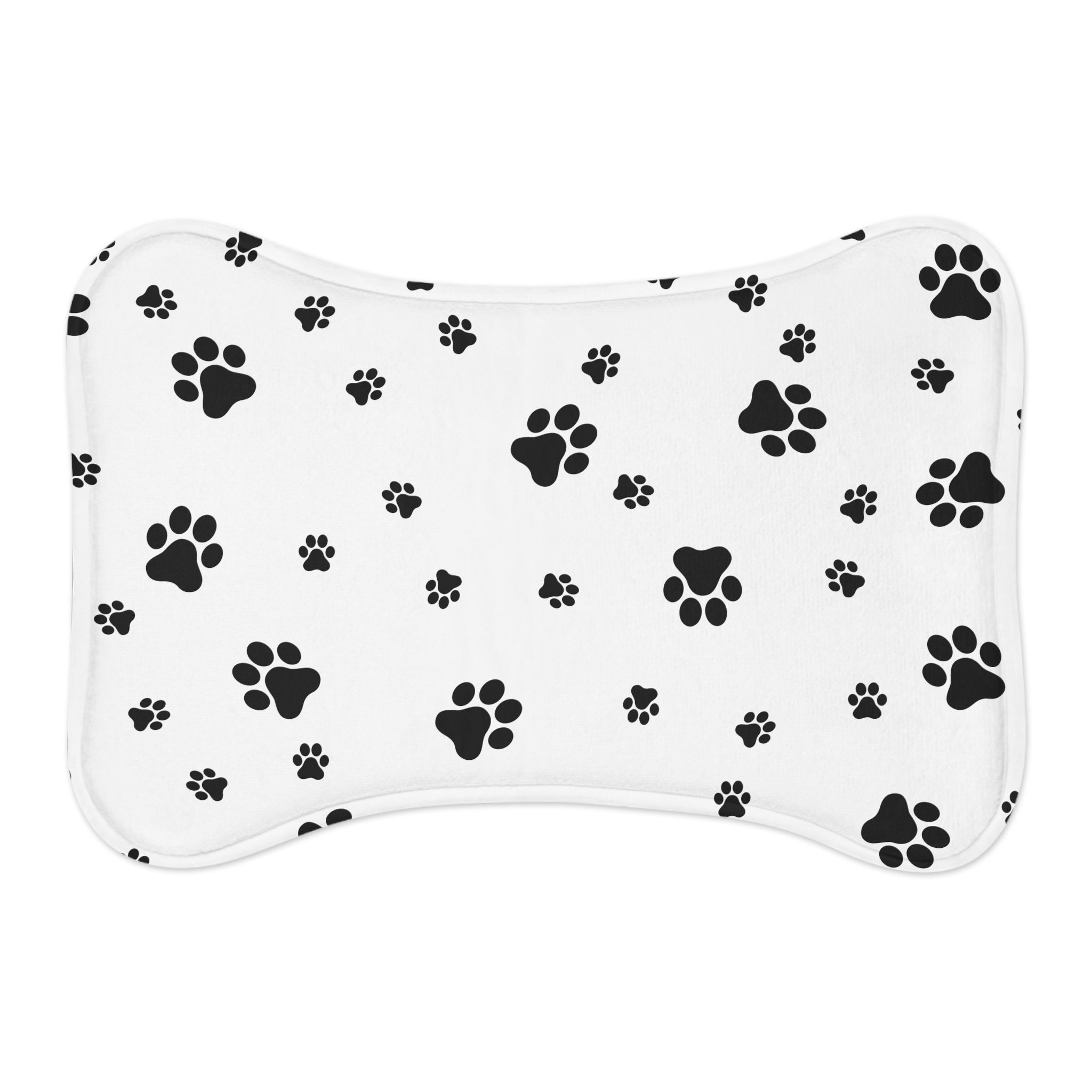 Stylish Pet Feeding Mats with Paw Print Design, Dog Feeding Station Accessories