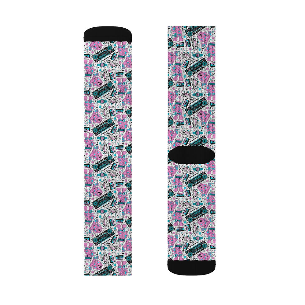 Thumbnail: Trendy Sublimation Socks, Colorful Patterned Socks for Fun, Gift for Friends