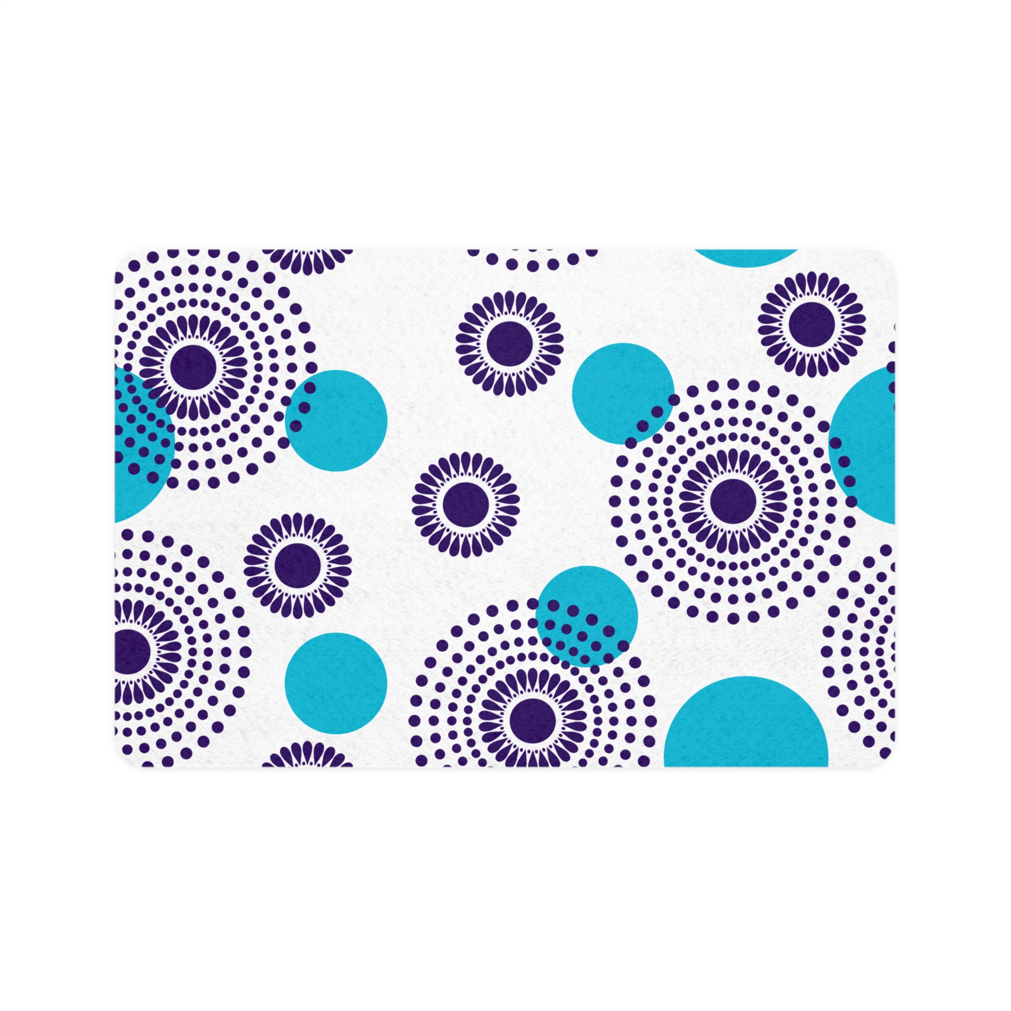 Vibrant Pet Food Mat - Fun Dog and Cat Feeding Station, Colorful Dog Bowl Mat