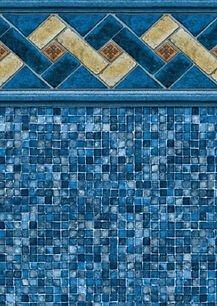 Marquis tile with mosaic floor liner option