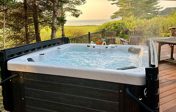 Strong spa overlooking sunset