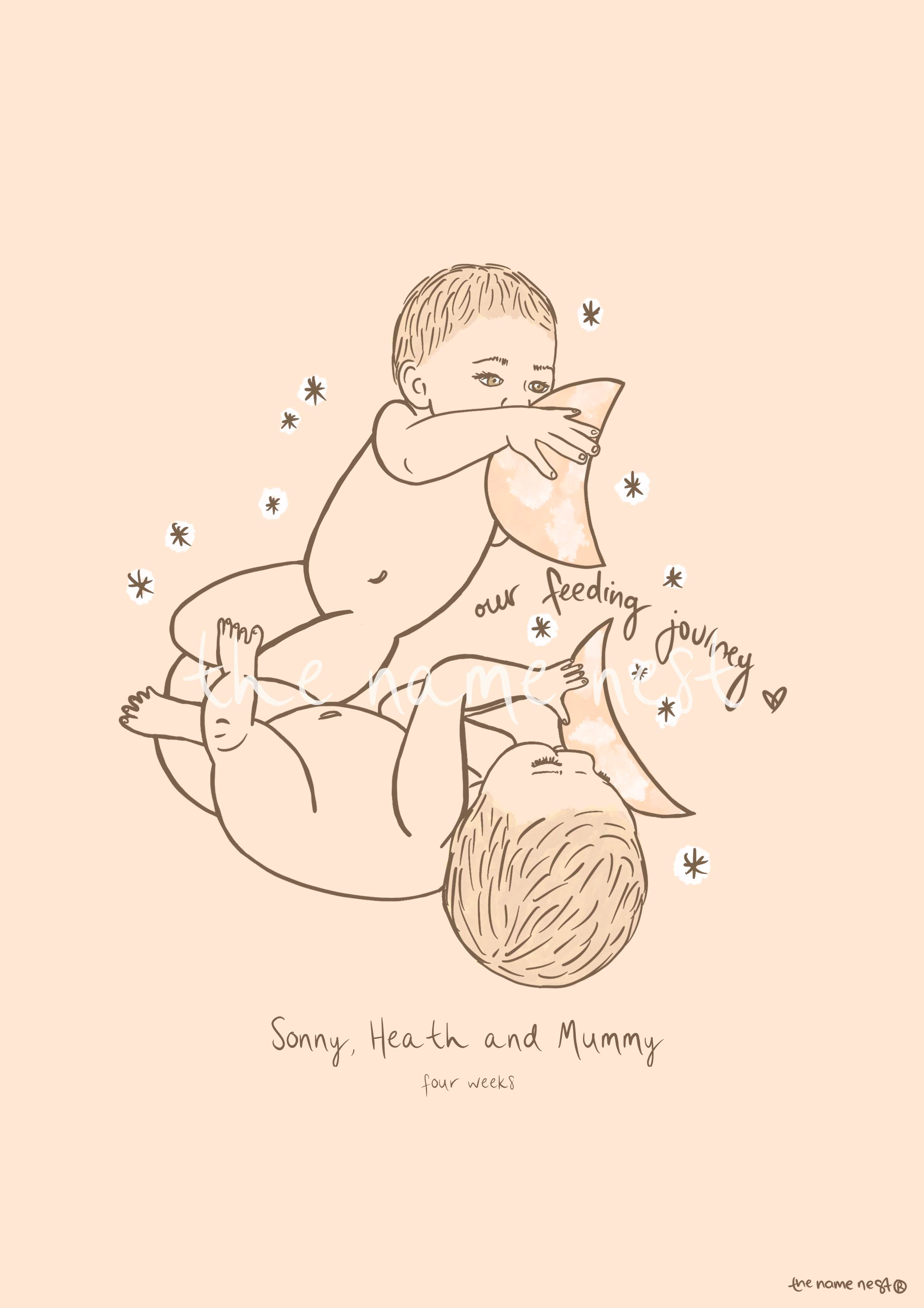 feeding babies double moon