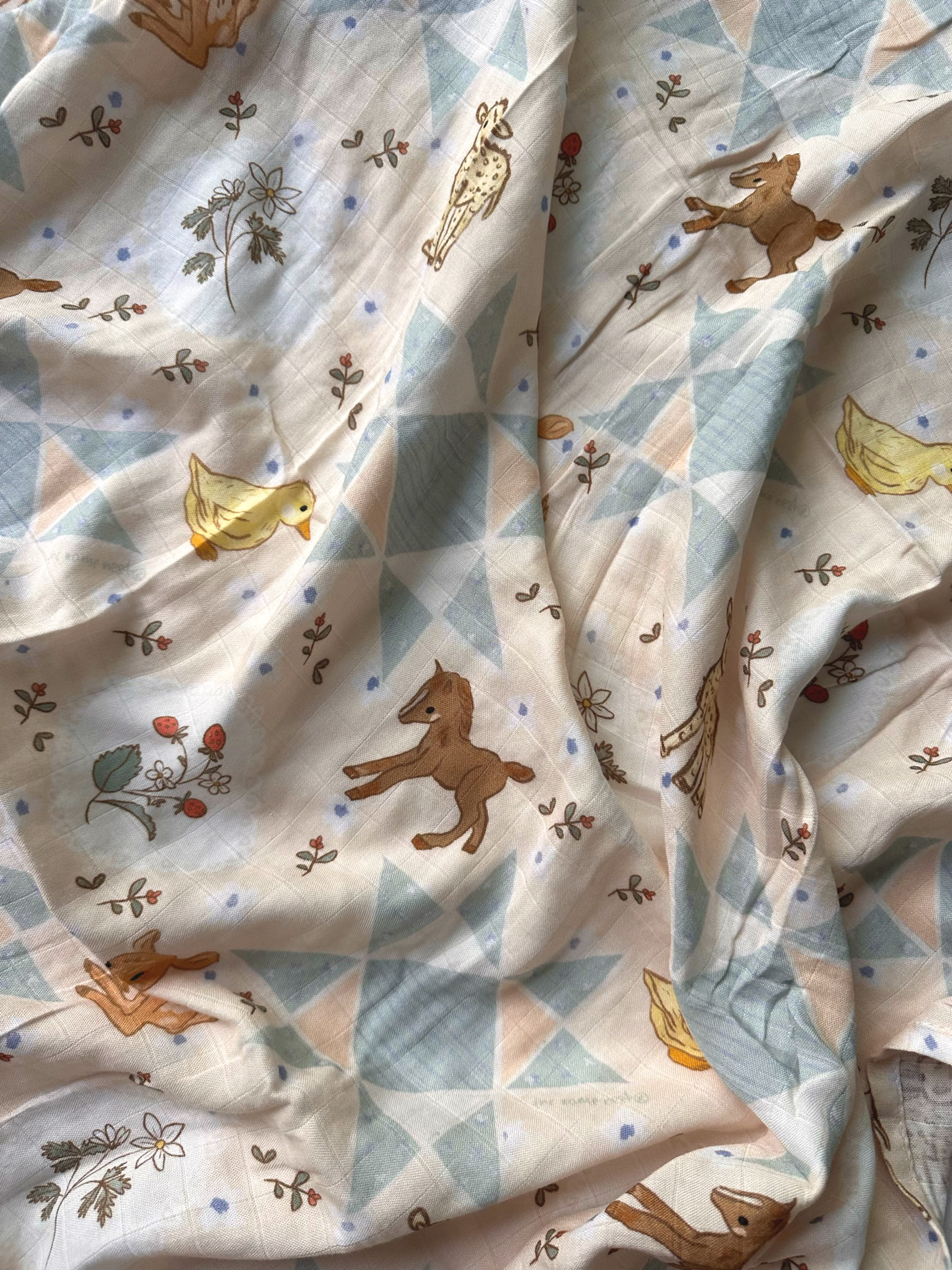 French Farmhouse - baby swaddle wrap