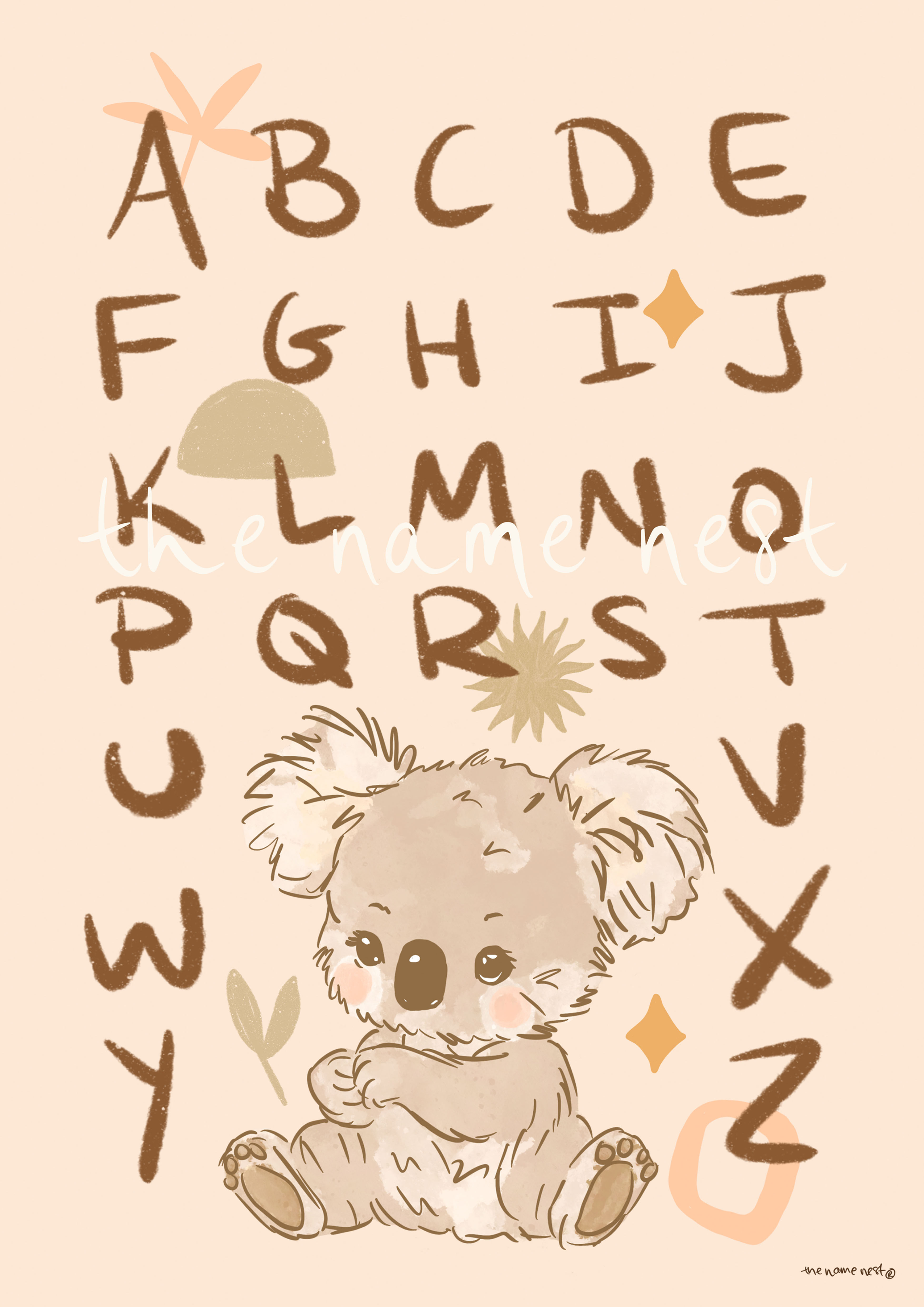 ABC Koala chart - digital artwork