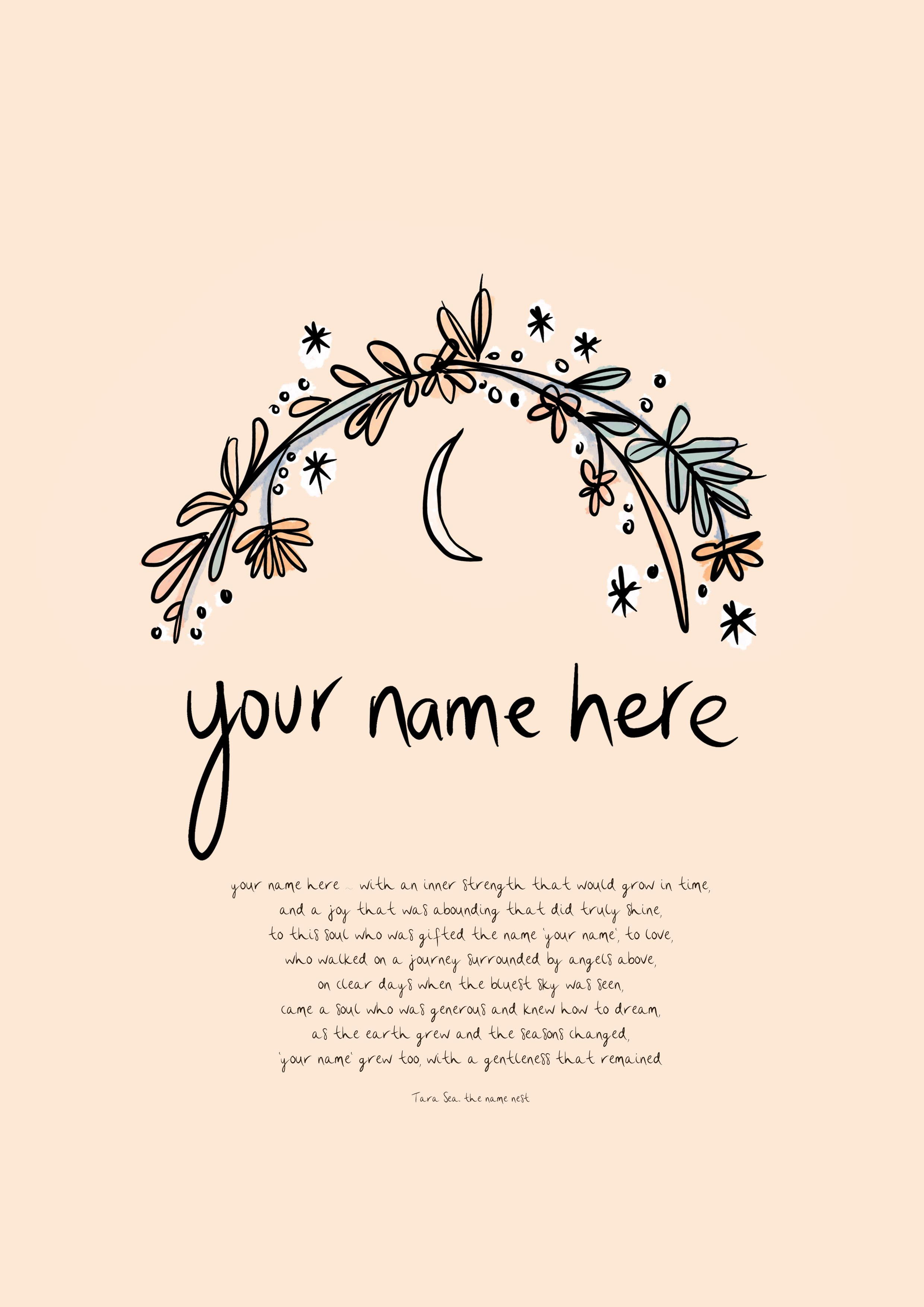 moonlight wreath - add a name artwork