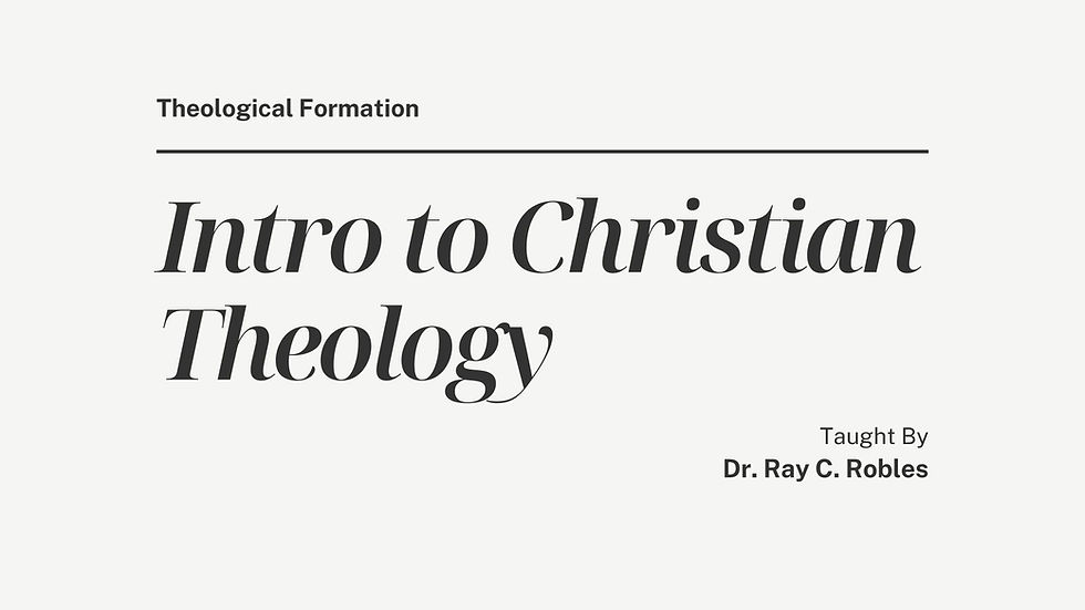 Intro to Christian Theology Course